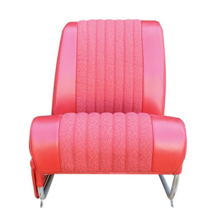 KIT GARNITURES AMI6 BERLINE CLUB 2 SIEGES AV.+BANQUETTE AR. TISSU ROUGE DIAMANTE