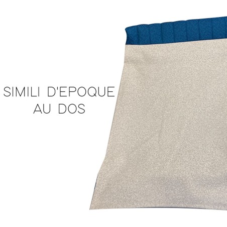 KIT GARNITURES BANQUETTES AZAM AVANT + ARRIERE TISSU BLEU DIAMANTE