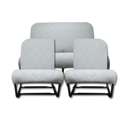 KIT COMPLET 2 SIÈGES AVANT ASYMÉTRIQUE + BANQUETTE AR. TISSU CHARLESTON