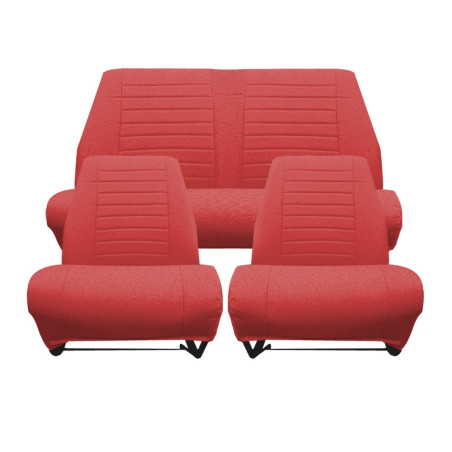 GARNITURES AMI8 BREAK 2EME GÉNÉRATION 2 SIÈGES AV.+ BANQUETTE AR. ROUGE DIAMANTE