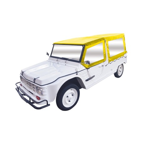 Ensemle complet toile PVC Jaune, 6 pièces + couvre roue de secours pub (Haut de porte sans fermeture éclair) mehari mehari 4x4