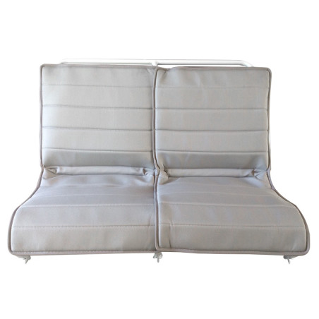 GARNITURE AR TISSUS COTON PIQUE GRIS CLAIR 2CV 1949 A 03/53  LE LOT DE 2 PIECES