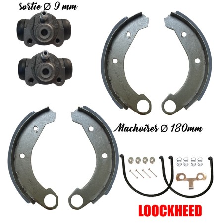 KIT DE FREINS ARRIÈRE COMPLET TOUS MODÈLES Ø 180 MM LOOCKHEED Ø 9 MM