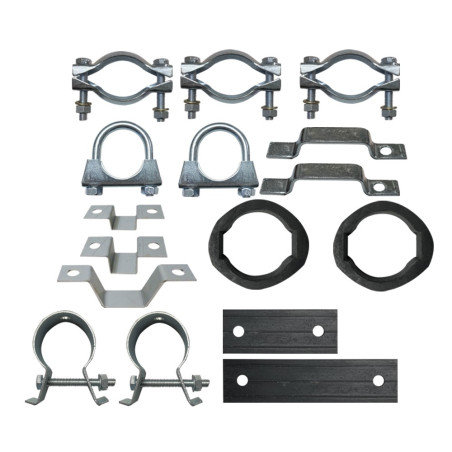 KIT COMPLET FIXATION ÉCHAPPEMENT 2CV 4 - 2CV6 SORITE LONGUE