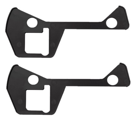 plaquette plastique de poignee noire ext de porte dyane la paire