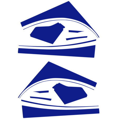 AUTOCOLLANT POUR 2CV CHARLESTON BLEU