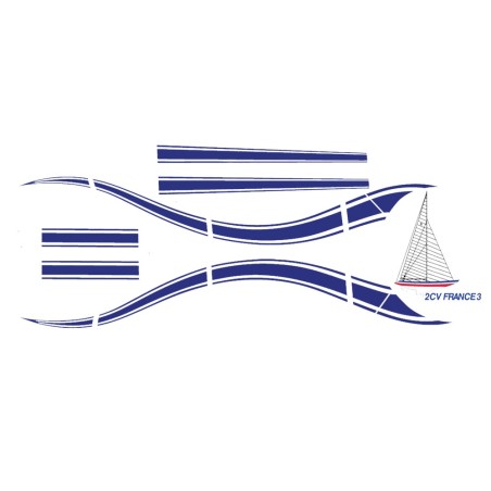AUTOCOLLANT FRANCE 3 AVEC BATEAU