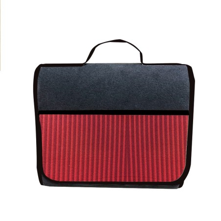 SAC DE COFFRE RENFORCÉ TISSUS BAYADERE ROUGE