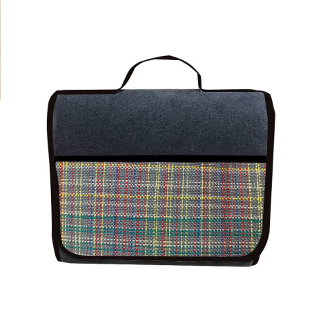 SAC DE COFFRE RENFORCÉ TISSUS GRIS ECOSSAIS