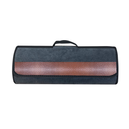 SAC DE COFFRE ALLONGÉ RENFORCÉ SIMILI MARRON PERFORE