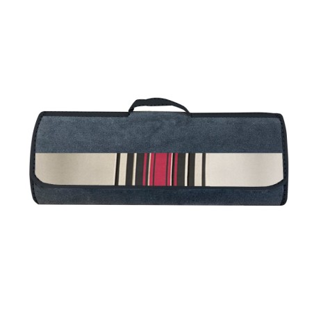 SAC DE COFFRE ALLONGÉ RENFORCÉ TISSUS  BEIGE RAYE ORIGINE