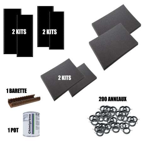 Kit restauration siege indépendant 2cv + COLLE OFFERTE