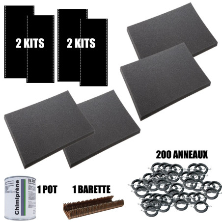 Kit Restauration Banquette AV + AR 2cv  + colle offerte