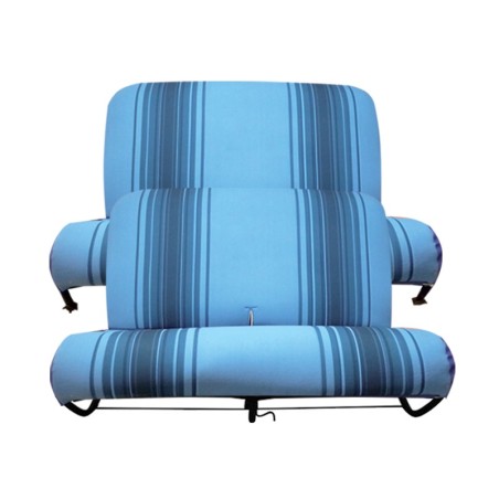 JEU  GARNITURES BANQUETTES AV/AR TISSU BLEU RAYE