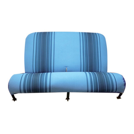 BANQUETTE ARRIERE 2CV COMPLETE AVEC STRUCTURE  COULEUR BLEU RAYE ORIGINE