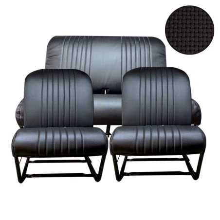 ensemble  garnitures skai noir perfore 2sieges sym+ banquette ar