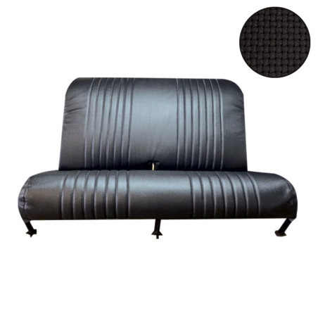 BANQUETTE ARRIERE 2CV COMPLETE AVEC STRUCTURE  COULEUR SKAI NOIR PERFORE