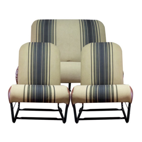 JEU DE GARNITURES TISSU MARRON RAYE SIEGES SYM+ BANQUETTE ARRIERE