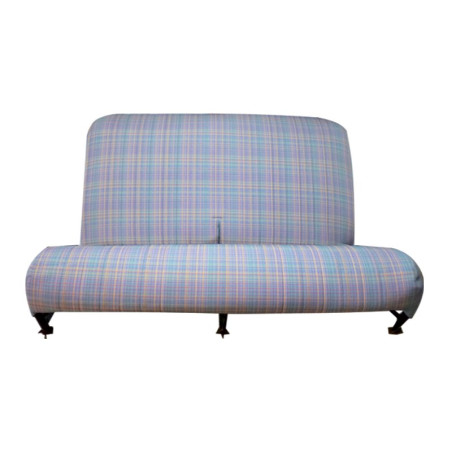 BANQUETTE ARRIERE 2CV COMPLETE AVEC STRUCTURE  COULEUR GRIS ECOSSAIS