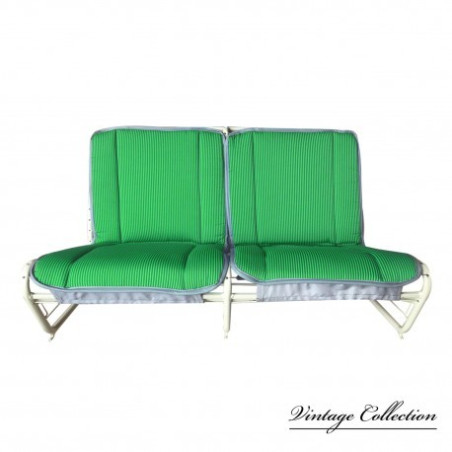 BANQUETTE ARRIÈRE NEUVE POUR  2CV TYPE AZ EN TISSU BAYADÈRE VERT BANQUETTE ARRIÈRE NEUVE POUR  2CV TYPE AZ EN TISSU BAYADÈRE VERT