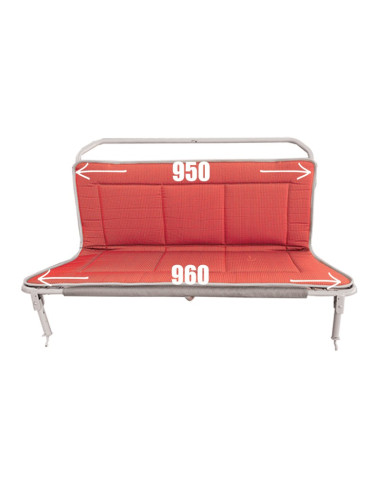 GARNITURE DE BANQUETTE ARRIÈRE  BAYADÈRE ROUGE...