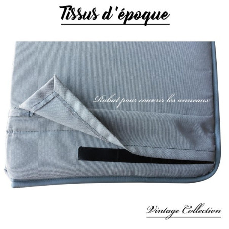 GARNITURE DE BANQUETTE ARRIÈRE  BAYADÈRE BLEUE 2CV FOURGONNETTE AVEC KIT ENAC