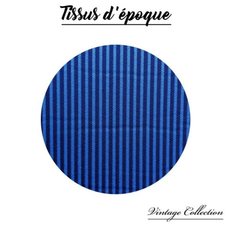 GARNITURE DE BANQUETTE ARRIÈRE  BAYADÈRE BLEUE 2CV FOURGONNETTE AVEC KIT ENAC