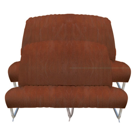 KIT GARNITURES AMI 6  BANQUETTE AVANT + ARRIERE SKAI MARRON PERFORE