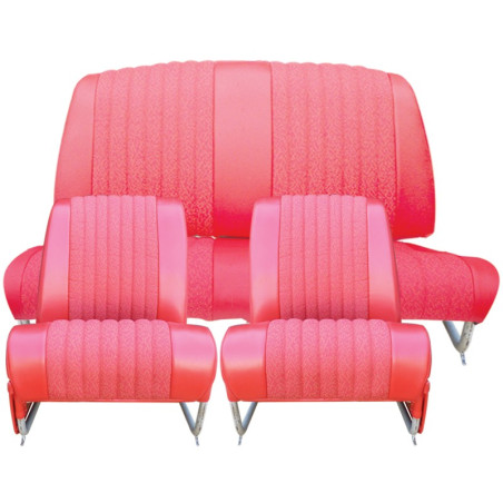 KIT GARNITURES AMI 6 BERLINE ET BREAK CLUB 2 SIEGES AVANT TISSU ROUGE DIAMANTE