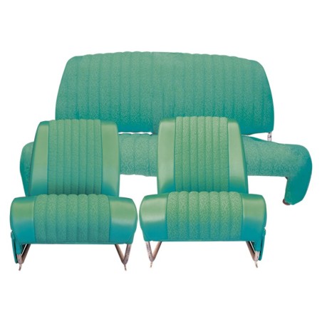 KIT GARNITURES AMI6 BREAK CLUB 2 SIEGES AV.+ BANQUETTE AR. TISSU VERT DIAMANTE
