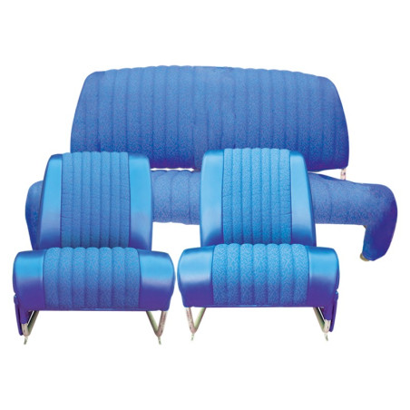 KIT GARNITURES AMI6 BREAK CLUB 2 SIEGES AV.+ BANQUETTE AR. TISSU BLEU DIAMANTE