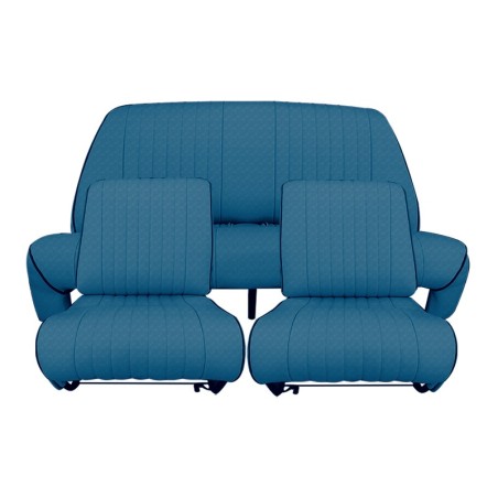 GARNITURES AMI8 CONFORT BREAK 2 SIÈGES AV.+ BANQUETTE AR. TISSU BLEU DIAMANTE