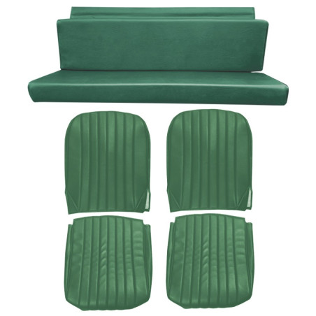 GARNITURES MÉHARI 2 SIÈGES AVANT + BANQUETTE ARR. SKAÏ VERT