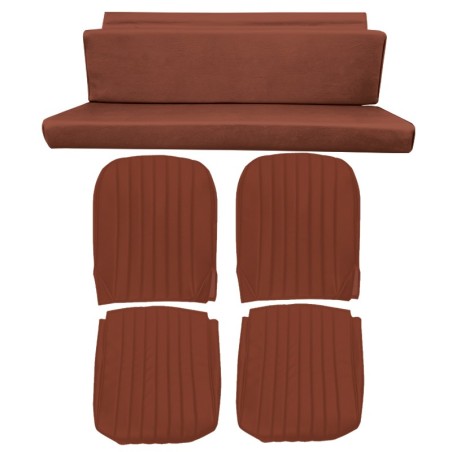 GARNITURES MÉHARI 2 SIÈGES AVANT + BANQUETTE ARR. SKAÏ MARRON