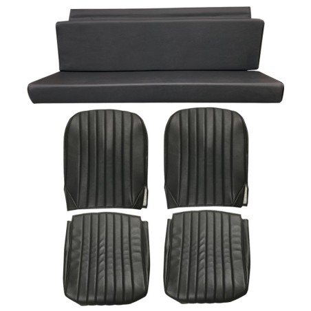 GARNITURES MÉHARI 2 SIÈGES AVANT + BANQUETTE ARR. SKAÏ NOIR