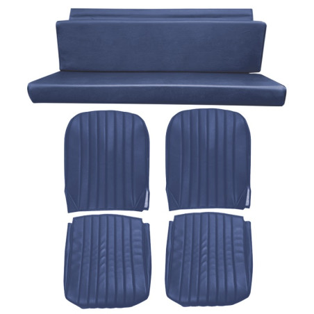 GARNITURES MÉHARI 2 SIÈGES AVANT + BANQUETTE ARR. SKAÏ BLEU