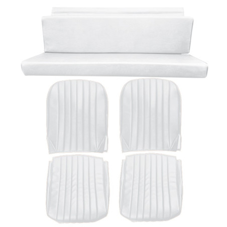 GARNITURES MÉHARI 2 SIÈGES AVANT + BANQUETTE ARR. SKAÏ BLANC