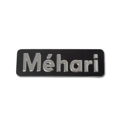 MONOGRAMME INOX EN RELIEF MEHARI mehari