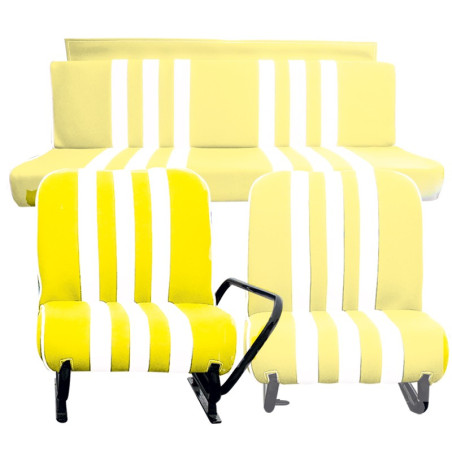 SIÈGE NEUF AVANT DROIT MÉHARI SKAÏ JAUNE RAYE BLANC