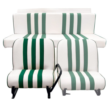 SIÈGE NEUF AVANT DROIT MÉHARI SKAÏ BLANC RAYE VERT