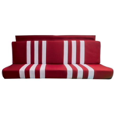 SIÈGE ARRIÈRE MÉHARI SKAÏ ROUGE RAYE BLANC