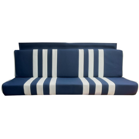 SIÈGE ARRIÈRE MÉHARI SKAÏ BLEU RAYE BLANC