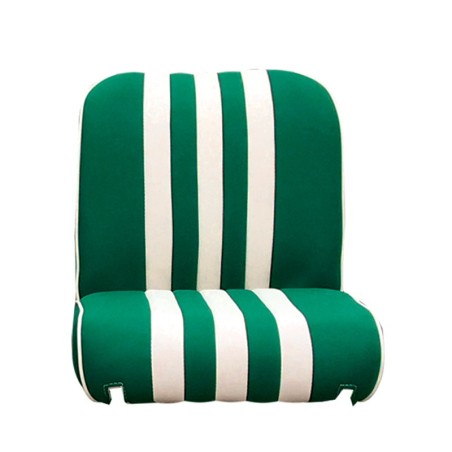 GARNITURE SIÈGE AVANT MÉHARI SKAÏ VERT RAYE BLANC