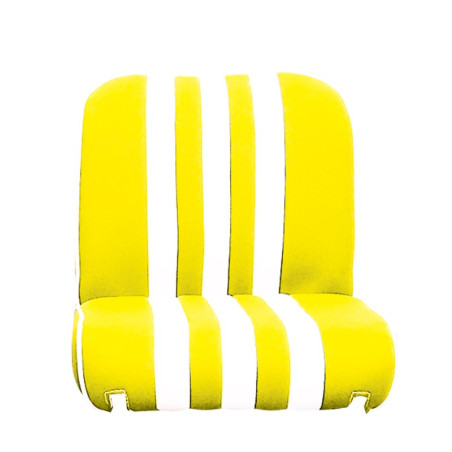 GARNITURE SIÈGE AVANT MÉHARI SKAÏ JAUNE RAYE BLANC