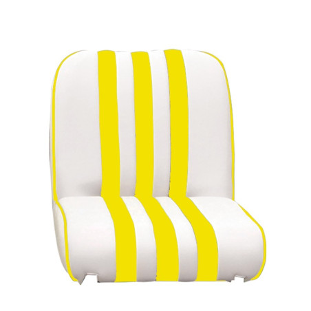 GARNITURE SIÈGE AVANT MÉHARI SKAÏ BLANC RAYE JAUNE