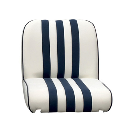 GARNITURE SIÈGE AVANT MÉHARI SKAÏ BLANC RAYE BLEU
