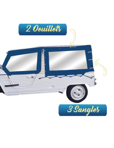 ENSEMBLE COMPLET BACHE 3 SANGLES TRADITIONNEL...