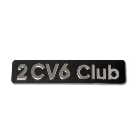 MONOGRAMME INOX EN RELIEF 2CV6 CLUB 2cv 6