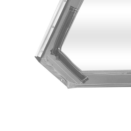 HAUT DE PORTE MÉHARI DROIT AVEC FERMETURE ÉCLAIR GRIS