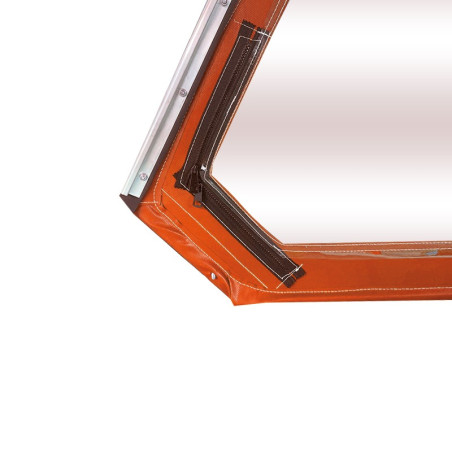 HAUT DE PORTE MÉHARI DROIT AVEC FERMETURE ÉCLAIR ORANGE